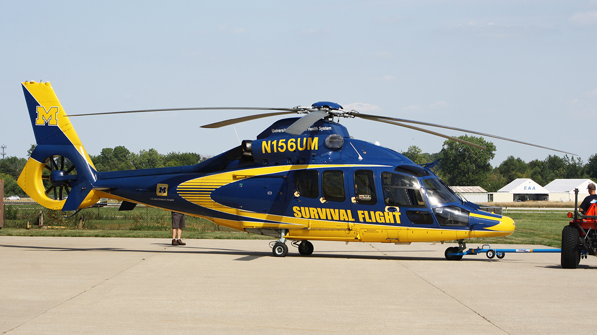 Full size: University of Michigan Health System  EC55 N156UM at Ann Arbor Municipal Airport